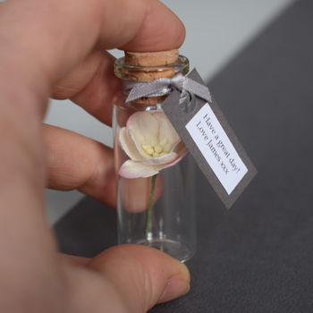 Tiny Bottle Of Blossom With Personalised Message, 9 of 10