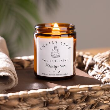 Smells Like You're Turning Twenty One, 21st Birthday Candle Gift Set, 4 of 7
