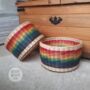 Rainbow Rattan Wicker Basket, thumbnail 1 of 6