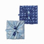 Fabric Gift Wrap Reusable Furoshiki Indigo And Sky, thumbnail 2 of 7