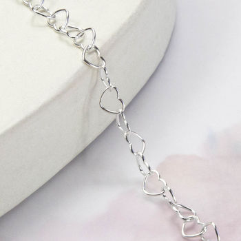 Sterling Silver Hearts Necklace, 3 of 5