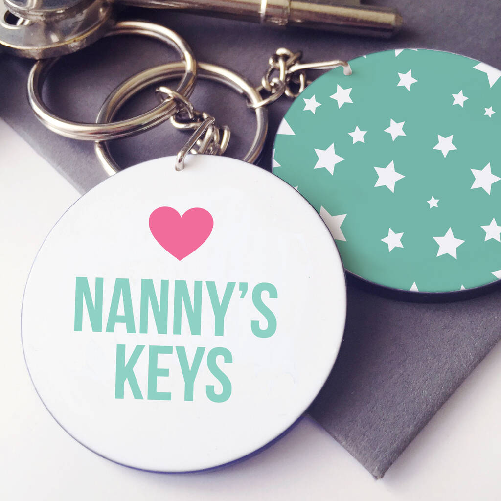 Personalized Gift Granny  Key Chain Heart Keychain Personalized Initial Keychain Gift for Him  Her Grandma Charm