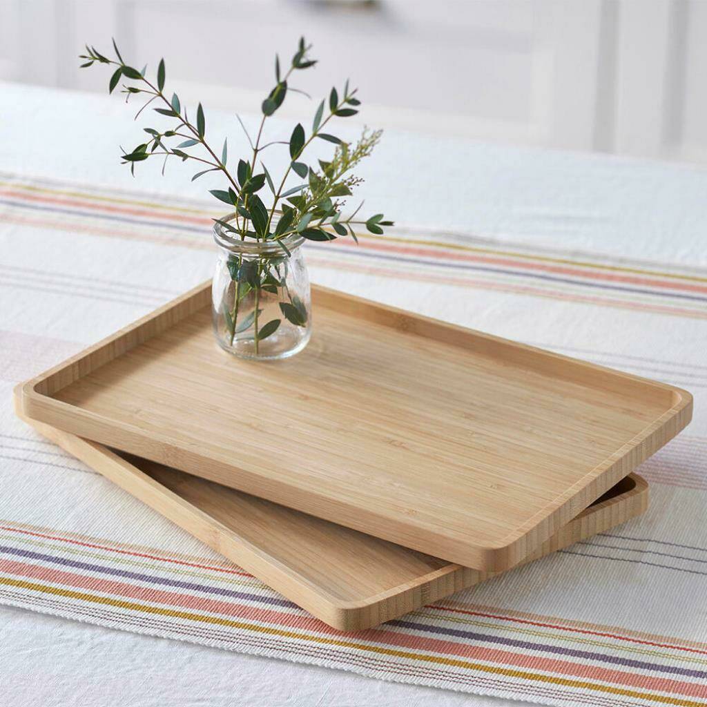 Bamboo Rectangle Trays By Green Tulip 9702