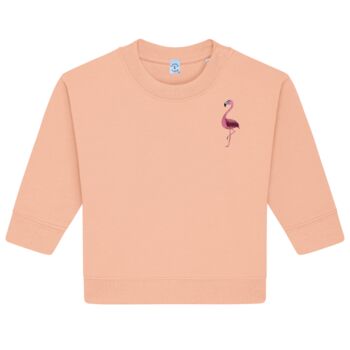 Babies Flamingo Organic Cotton Sweatshirt, 7 of 7