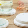 Set Of Four Round White Marble Coasters, thumbnail 1 of 5
