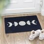 Dark Blue Moon Phase Doormat For Family New Home, thumbnail 1 of 2