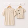 Personalised Father's Day Daddy And Me T Shirts Natural / Pink Bear, thumbnail 1 of 4