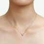 Sterling Silver Genuine Labradorite Dainty Coin Pendant Necklace, thumbnail 5 of 12