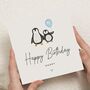 Personalised Daddy Penguin Birthday Card From Kids, thumbnail 1 of 8