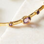 Amethyst 18k Gold Plated Silver Cuff Bracelet, thumbnail 3 of 12