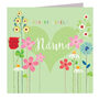 Floral Nanna Greetings Card, thumbnail 2 of 3