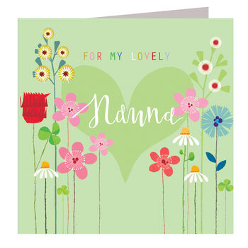 Floral Nanna Greetings Card, 2 of 3