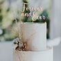 Wooden Cake Topper With A Name Initial Or Your Text, thumbnail 7 of 9
