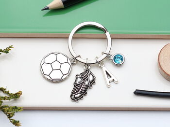 Football Personalised Keyring Football Fan Gift, 6 of 9