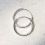 Sterling Silver 18mm Hoop Earrings, thumbnail 2 of 4