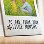 To Dad From Your Little Monster Photo Frame, thumbnail 6 of 6