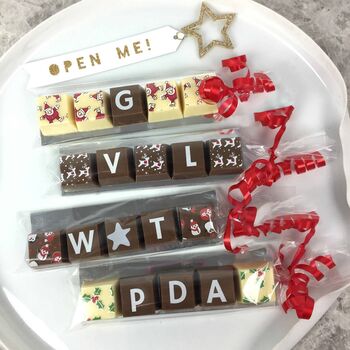 Personalised Christmas Chocolates Initials/Names Gift, 5 of 5