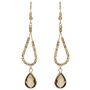 Gold Coloured Bead And Cream Opal Statement Earrings, thumbnail 5 of 6