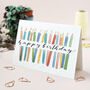 Watercolour Candles Birthday Card, thumbnail 2 of 3