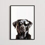 Black Labrador In Sunglasses Print, thumbnail 1 of 8