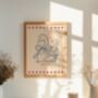 Magic Darling Swan Wall Art Print Kids Bedroom Poster Vintage Striped, thumbnail 5 of 5