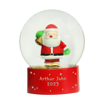 Personalised Santa Christmas Snow Globe, 4 of 8