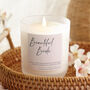 Wedding Gift For Bride Muted Script Personalised Candle, thumbnail 1 of 10