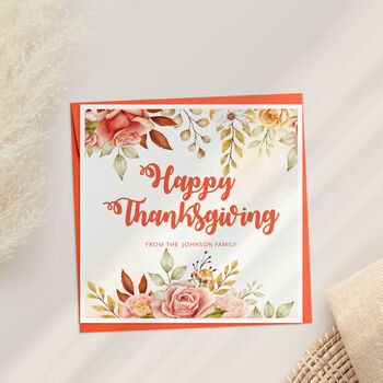 Floral Thanksgiving Card, 2 of 4