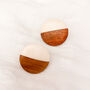 Resin And Wood Modern Stud Earrings, thumbnail 1 of 2