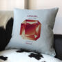 Personalised January Garnet Birthstone Cushion, thumbnail 3 of 4