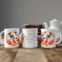 Personalised Dog Mug Greyhound In An Autumn Wreath, thumbnail 2 of 2