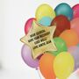 Personalised Balloon Card, Bright Colours, thumbnail 3 of 5