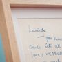 Mounted Personalised Embroidered Handwriting, thumbnail 5 of 9