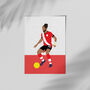 Theo Walcott Southampton Football Poster, thumbnail 2 of 3