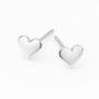 Sterling Silver Heart Micro Stud Earrings – 4mm, thumbnail 2 of 9