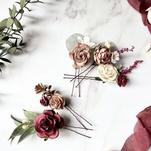 Fabulous Fascinators Dusky Pink Open Rose Artificial Hair Flower Clip Buttonhole Corsage by 