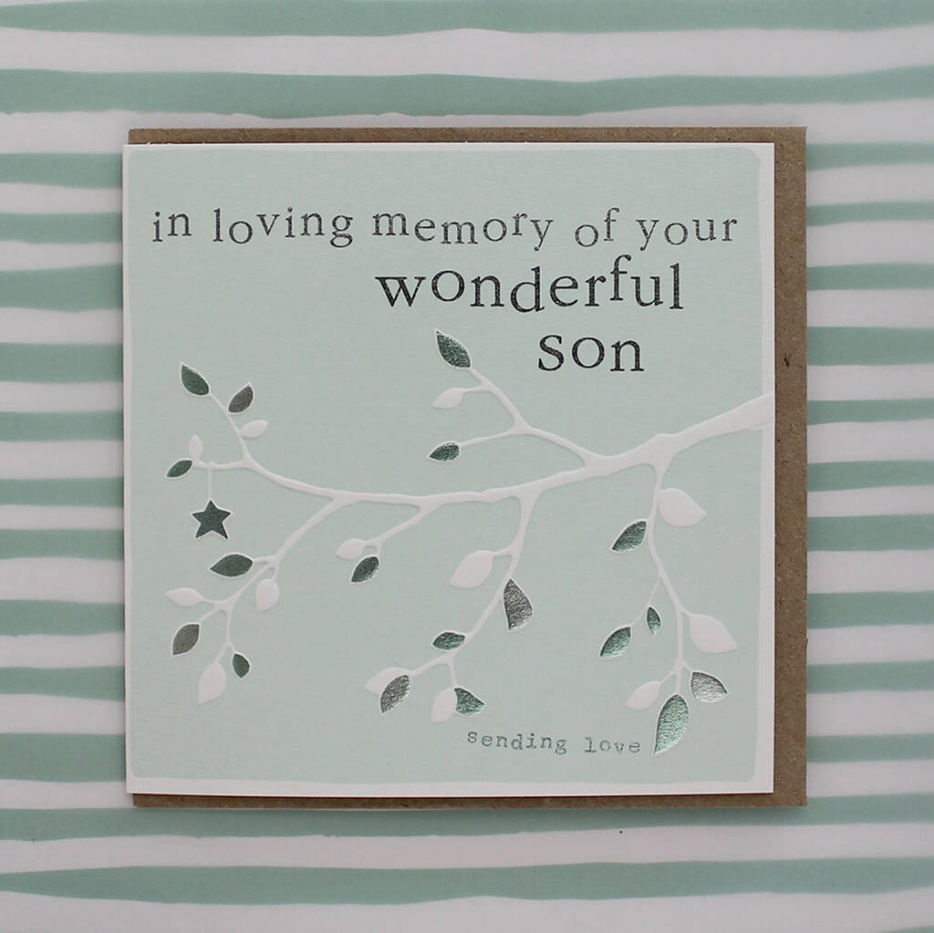 Son Condolence Card By Molly Mae