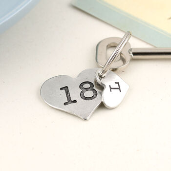 21st Birthday Gift Pocket Heart Keyring, 2 of 7