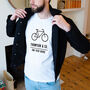 'On Yer Bike' Personalised Adventure Men's T Shirt, thumbnail 3 of 11