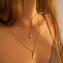 Dainty 14 K Gold Cross Religious Choker Necklace, thumbnail 1 of 7