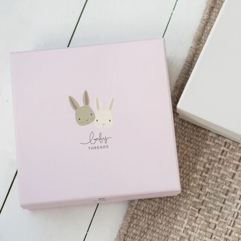 Personalised Welcome To The World Baby Girl Bunny Gift, 4 of 12