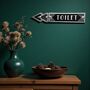 Toilet Metal Door Sign Art Deco Or Modern, thumbnail 2 of 6