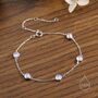 Sterling Silver Delicate 4mm Moonstone Bracelet, thumbnail 1 of 12