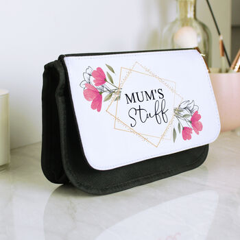 Personalised Pink Floral Make Up Bag For Mum, 2 of 2