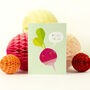 Mini Radish Greetings Card, thumbnail 1 of 5