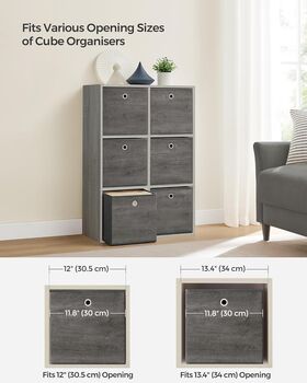 Set Of Six Foldable Cubes Storage Organiser Boxes, 4 of 7