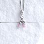 Baby Girl Pink Shoes Charm 925 Sterling Silver Gift For Newborn Mothers Necklace Jewellery, thumbnail 3 of 5