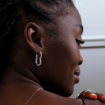 Ripple Hoop Earrings, 3 of 6