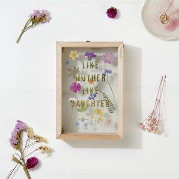 Personalised Pressed Flower Gold Foil Quote Art Frame, 3 of 3