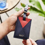 Personalised Luxe Envelope Leather Luggage Tag, thumbnail 1 of 4